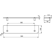 Ideal Standard - Glasablage CONNECT 500mm N1392AA chrom