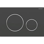 Geberit Vertriebs - Sigma20 BetPl., für 2-Mengen-Spülung schwarz matt lackiert, DR hgl.verchr