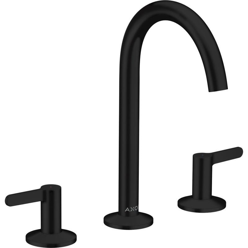 Hansgrohe - 3-Loch Waschtischarmatur 170 AXOR One mit Push-Open Ablaufgarnitur mattschwarz