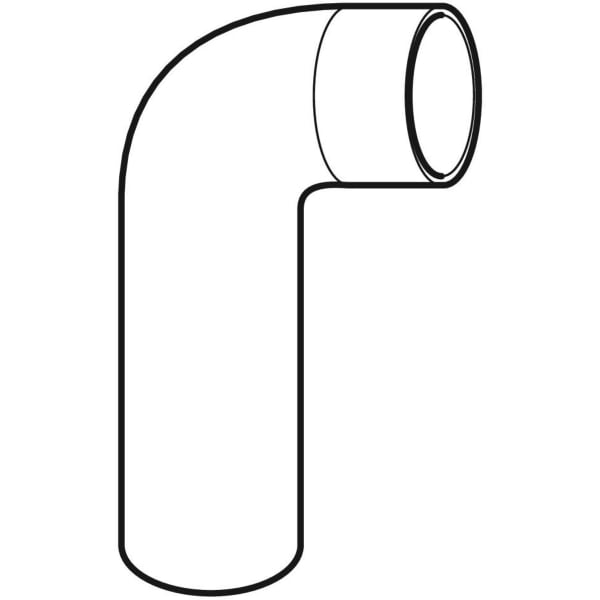 Geberit Vertriebs - PE Bogen 88,5Gr mit langem Schenkel d75