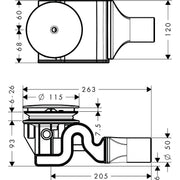 Hansgrohe - Ablaufgarnitur Duschwannen Raindrain 90 XXL Komplettset chrom