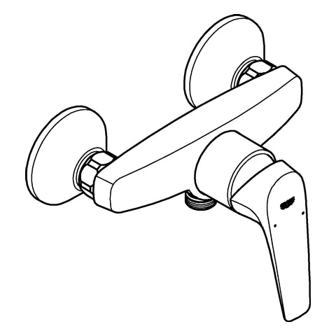 Grohe - EH-Brausebatterie BauFlow 23755 Wandmontage chrom