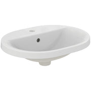 Ideal Standard - Einbauwaschtisch CONNECT, oval, 1Hl., m.Ül., 550x430x175mm, Weiß