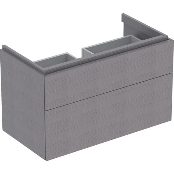 Geberit Vertriebs - Unterschrank XENO2 f. WT, 2 Schubl. 88x53x46,2cm, sculturagrau