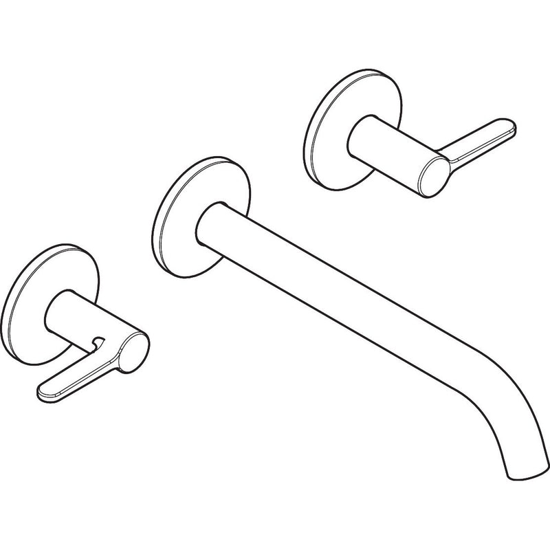 Hansgrohe - 3-Loch Waschtischarmatur AXOR One Unterputz Wandm. 220mm Hebelgriff MSW