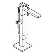 Grohe - EH-Wannenbatterie EUROCUBE 23672_1 FMS Bodenmontage hard graphite gebürstet
