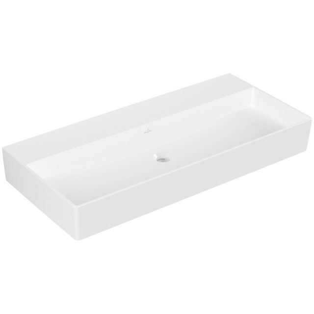 VILLEROY & BOCH - Waschbecken Memento 2.0 1000x470mm Rechteck o. ÜL. geschliffen Weiß Alpin