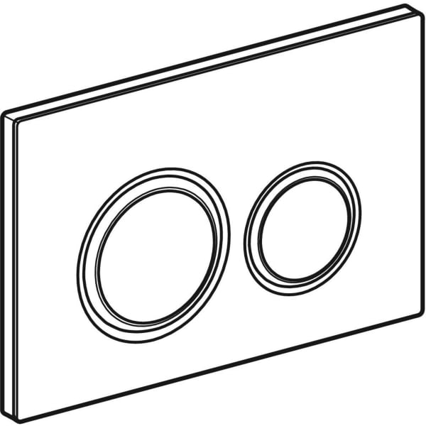 Geberit Vertriebs - Sigma50 (ex Sigma21) BetPl., 2-M-Sp. Round, Metallfarbe ms, schwarz