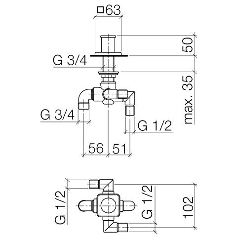 Dornbracht - Wannen 2-Wegeumstellung LULU 29140710-00 chrom