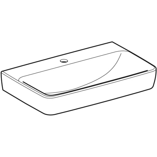 Geberit Vertriebs - RENOVA Compact Waschtisch, 65x40cm m. Hl., o. Ül., weiß, KeraTect, NEU