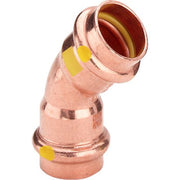 Viega - Bogen 45 Grad PROFIPRESS G 2626 für Gas 54mm, I/I Kupfer