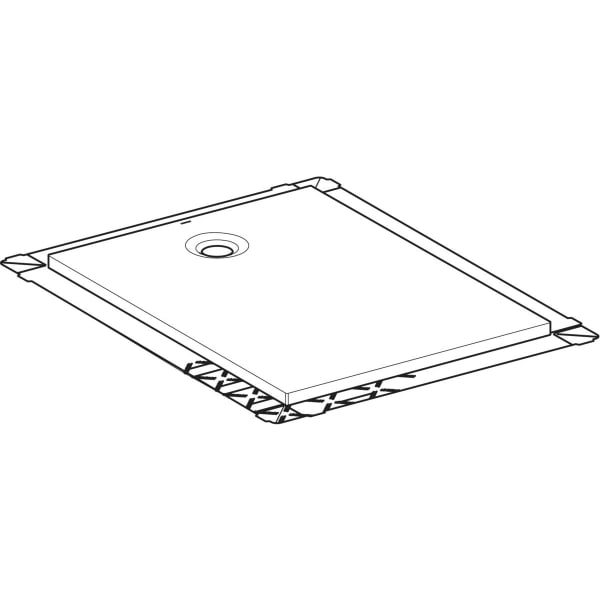 Geberit Vertriebs - Olona Duschwanne 120 x 90 cm rechteckig, mit Dichtung , weiß matt