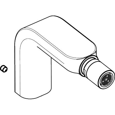 Hansgrohe - Auslauf komplett Metropol S 3-Loch Bidetarmatur, 97506880 edelmatt