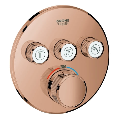 Grohe - Thermostat GROHTHERM SmartControl 29121 FMS rund 3 ASV warm sunset