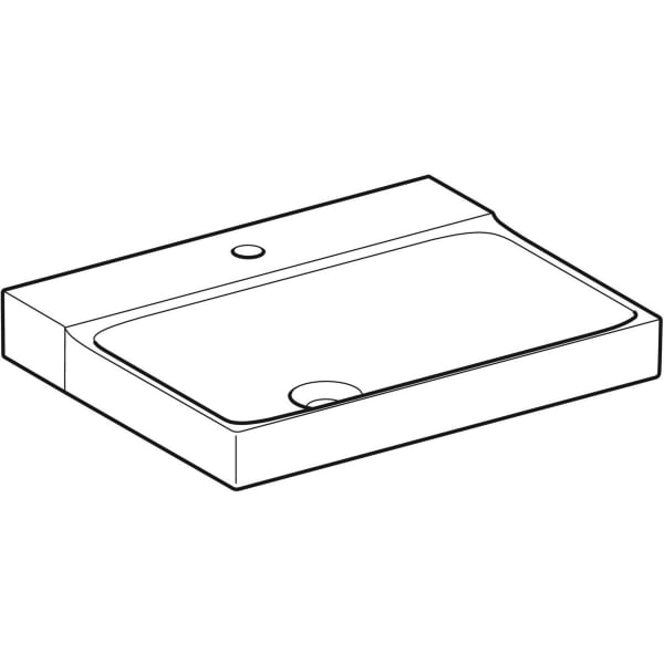 Geberit Vertriebs - Waschtisch XENO2, 60x48cm m. Hl., o. Ül., KeraTect