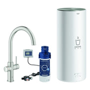 Grohe - Armatur und Boiler RED Duo 30079 L-Size C-Auslauf supersteel