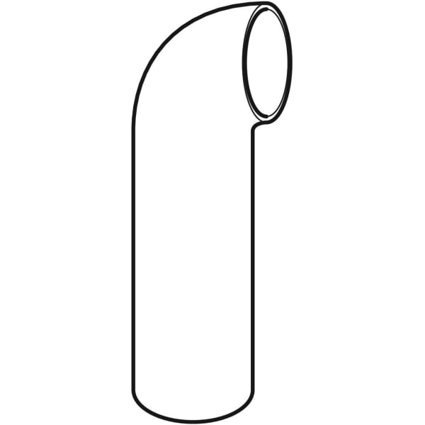 Geberit - PE Bogen 90Gr mit langem Schenkel enger Radius 367.876.16.1