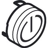 Hansgrohe - Druckknopf Symbol ON/OFF mattweiss