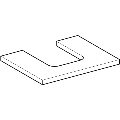 Geberit Vertriebs - ONE WT-Pl. Aus mi. f. AWT Schalenform 60x3x47cm, Nussbaum hickory