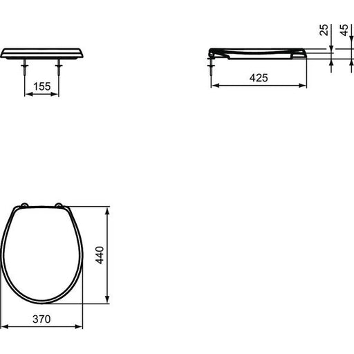 Ideal Standard - WC-Sitz EUROVIT, weiß