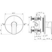 Ideal Standard - IS Brausearmatur UP Connect Air Rosette d:163mm Brushed Gold