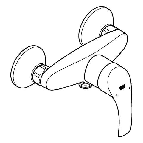 Grohe - EH-Brausebatt. EUROSMART Standard 33555 Wandmontage eigensicher chrom
