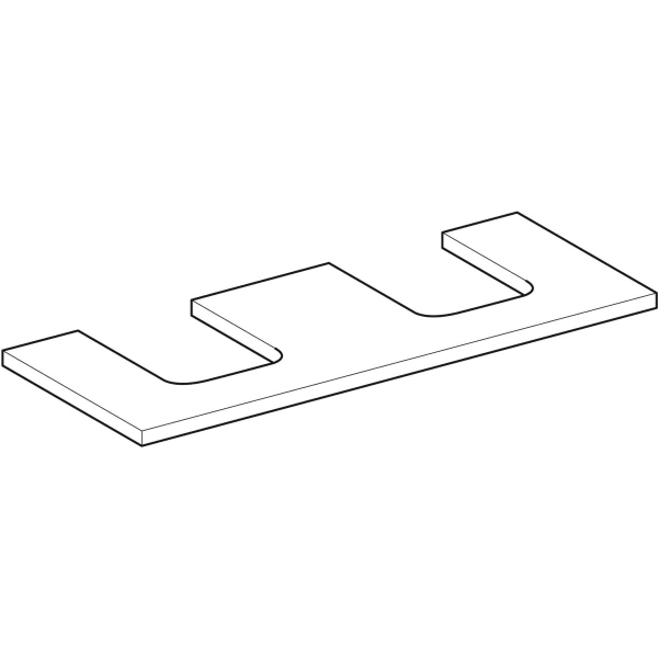 Geberit Vertriebs - ONE WT-Pl. Aus re/li f. AWT Schalenf. 120x3x47cm, Eiche