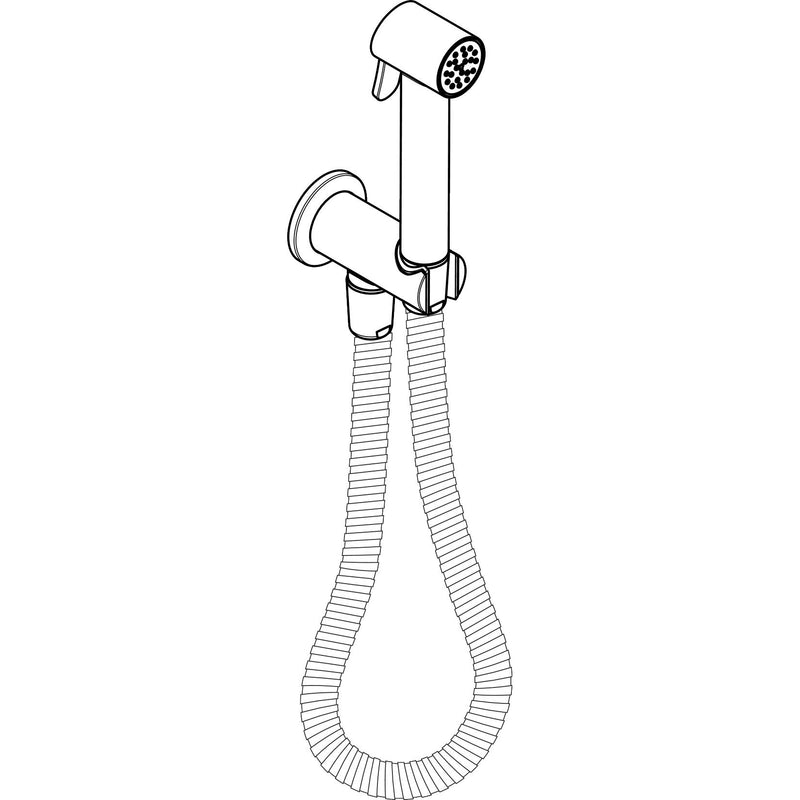 Hansgrohe - Bidette Handbr. Axor Bidette Showers f.Kaltwasser rund m.Schlauch 1250mm MSW