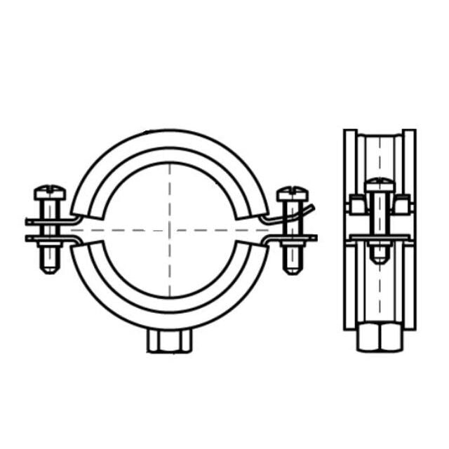 Walraven - Rohrschelle 2000 M 8/10, 3403091, p.Stck 83-91mm, DIN 4109, elektrolytisch verz