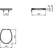 Ideal Standard - WC-Sitz EUROVIT, Softclose, weiß