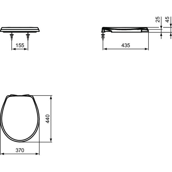 Ideal Standard - WC-Sitz EUROVIT, Softclose, weiß