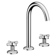 Hansgrohe - 3-Loch Waschtischarmatur AXOR One 170 Kreuzgriff Push-Open Ablaufgarn. chr