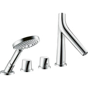 Hansgrohe - 4-Loch Wannenarmatur AXOR Starck Organic F-Set für Wannenrand chrom
