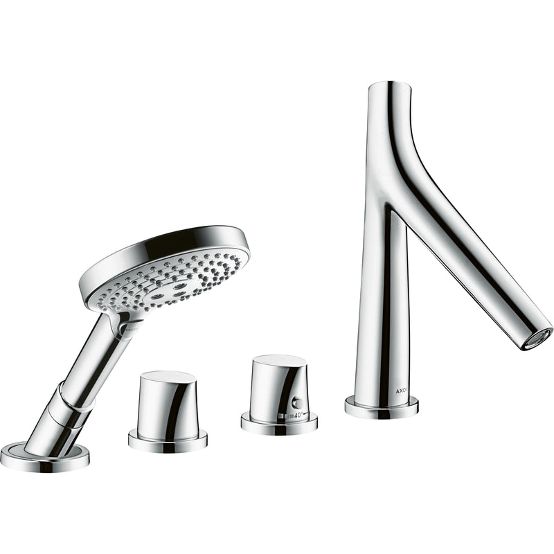 Hansgrohe - 4-Loch Wannenarmatur AXOR Starck Organic F-Set für Wannenrand chrom