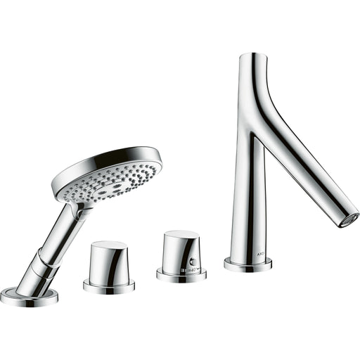 Hansgrohe - 4-Loch Wannenarmatur AXOR Starck Organic F-Set für Wannenrand chrom