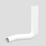 Sanitärtechnik Eisenberg - Spülbogen 90Gr 28x21cm links gekröpft 80mm weiß