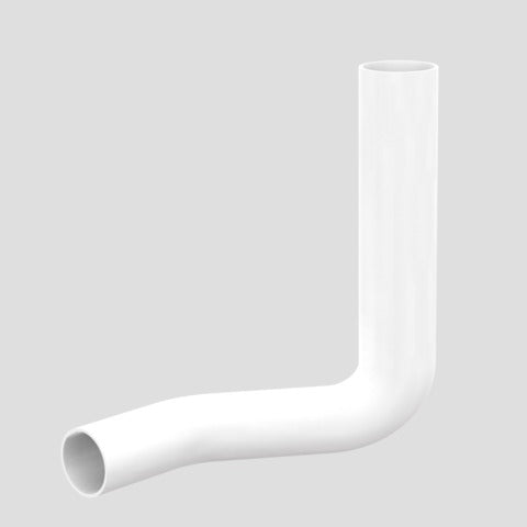 Sanitärtechnik Eisenberg - Spülbogen 90Gr 28x21cm links gekröpft 80mm weiß