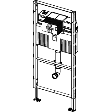 TECE SE - TECEprofil WC-Modul mit Uni-Spülkasten für Kinder-Stand-WC, Bauhöhe 1120 mm