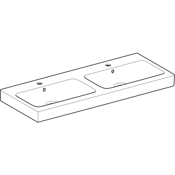 Geberit Vertriebs - Doppelwaschtisch ICON 124120 1200x485mm weiß Ktect