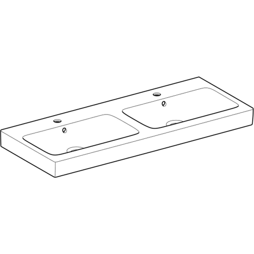 Geberit Vertriebs - Doppelwaschtisch ICON 124120 1200x485mm weiß Ktect