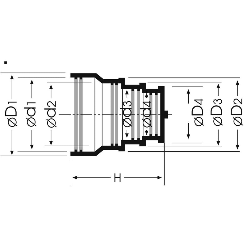 Düker - Fornatis Multiquick Verbinder DN100x70 m.2 Schellen