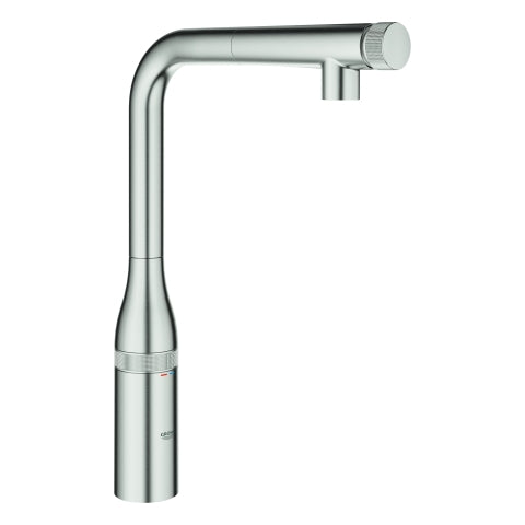 Grohe - SPT-Batterie ESSENCE Smart Control 31615 L-Ausl. azb. Spülbrause supersteel