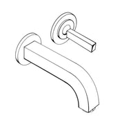 Hansgrohe - Waschtisch EHM UP AXOR CITTERIO 39113 chrom Fertigset o.Platte