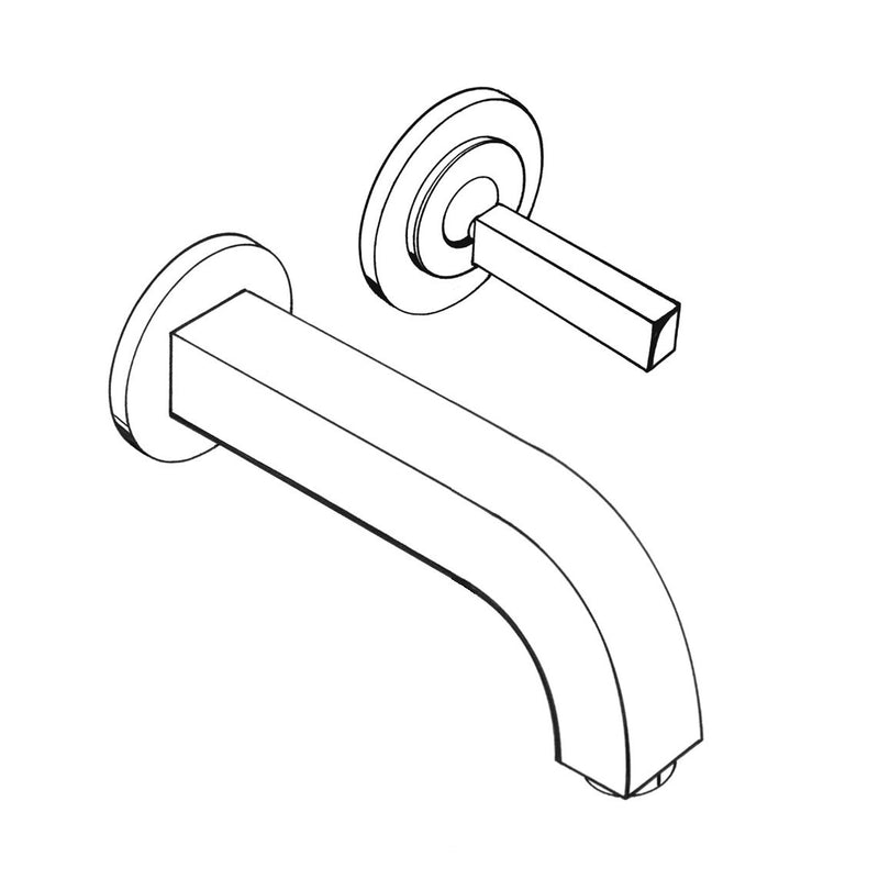 Hansgrohe - Waschtisch EHM UP AXOR CITTERIO 39113 chrom Fertigset o.Platte