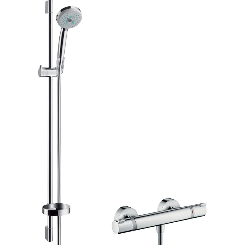 Hansgrohe - Brausenkombi Croma 100 Multi/Ecostat Comfort und Brausenstange Unica'C 900mm