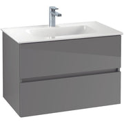 VILLEROY & BOCH - Möbelset 01 A18 Waschtisch 800mm CeramicP WT-Unterschr 2 Auszüge VS=White