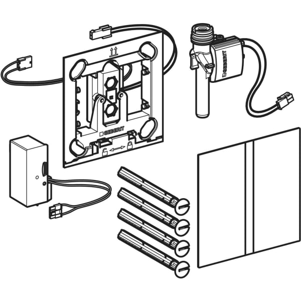 Geberit Vertriebs - Typ 40 UR-Strg. m. elektron. Sp-Ausl. Netz.-Betr., Square, rotgold gebü./Etc