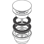 Hansgrohe - Ablaufventil push-open DN32 BBR mit Überlaufloch
