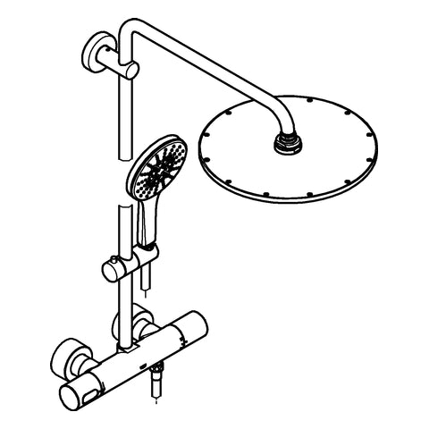 Grohe - Duschsystem RAINSHOWER SmartActive 310 27966 THM KB 27477 chrom