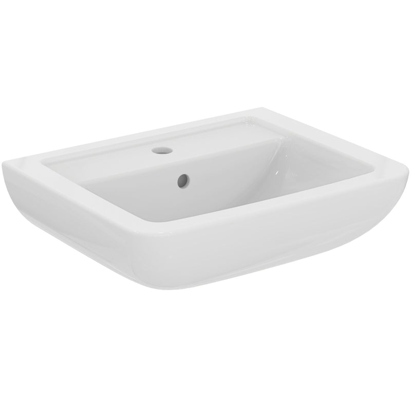 Ideal Standard - Waschtisch EUROVIT PLUS,1 Hl., m.Ül., 550x440x185mm, Weiß